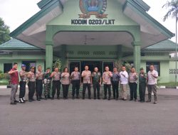 Kapolres binjai jalin sinergritas dan silaturahmi dengan dandim 0203/Langkat