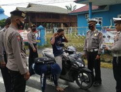 Polsek binjai selatan tertibkan warga yang tak ikuti protokol kesehatan