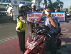 Personil polres binjai gencar tertibkan warga ikuti prokes