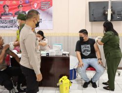 Personil Polres Binjai Laksanakan Vasinasi Tahap-3