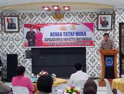 Kapolres Binjai dan Ketua Bhayangkari Cab. Binjai Tatap Muka Kepada Polwan Polres Binjai