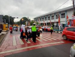 Sat Lantas Polres Binjai Tetap Eksis Laksanakan Pengaturan Arus Lalin