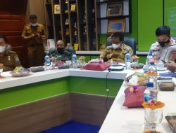 Kapolres Binjai Ikuti Giat Zoom Meeting Dari Gubernur Sumut Di Pemko Binjai