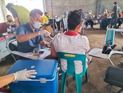 Giat vaksinasi polres binjai dalam rangka mencapai herd immunity di kecamatan binjai timur