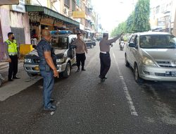 Polsek Binjai Kota Laksanakan Patroli Dan Berikan Himbauan Bahaya Covid-19