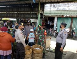 Polsek Binjai Barat Dengan Instansi Terkait Sambangi Pajak Himbau Prokes 5M