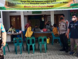 Kapolsek Selesai Pantau Giat Vaksinasi Warga Kec. Selesai Wilkum Polsek Selesai
