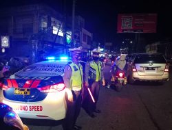 Sat Lantas Polres Binjai Laksanakan Giat Blue Light Patrol