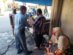 Polsek Binjai Kota Gelar Operasi Yustisi dan Bagi masker Ke Warga