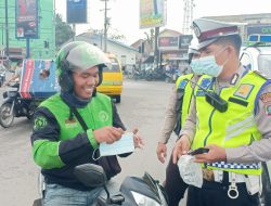Sat Lantas Polres Binjai Imbau Masyarakat Patuh Prokes