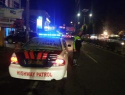Sat Lantas Polres Binjai Giat Rutin Laksanakan Blue Light Patrol, Antisipasi Balap Liar