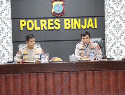 Kapolres Binjai Terima Kunjungan PAMATWIL Pelaksanaan Vaksinasi Binjai – Langkat