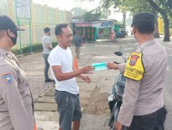 Polsek Selesai Gelar Operasi Yustisi Pagi Sosialisasikan 5M Ke Masyarakat