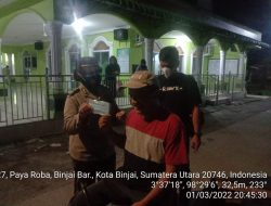 Polsek Binjai Barat Perketat Prokes Dan Bagi Masker