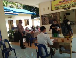 Dalam Rangka Gebyar Vaksinasi Polsek Selesai Polres Binjai Pantau Dan Amankan Kegiatan
