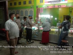 Polsek Binjai Barat Polres Binjai Laksanakan Ops Yustisi Malam Hari