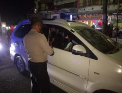 Polsek Selesai Polres Binjai Bagikan 45 Pcs masker Ops Yustisi Malam