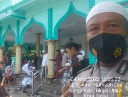 Ciptakan Rasa Aman Personil Polsek Binjai Utara Pam Sholat Jumat
