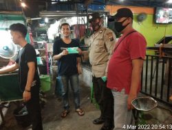 Polsek Binjai Utara Laksanakan Ops Yustisi Malam Pendisiplinan Prokes