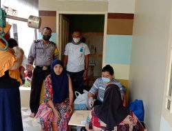 Bhabinkamtibmas  Desa  Padang Cermin Polsek Selesai Polres Binjai Laksanakan Pam Dan Monitoring Kegiatan Vaksinasi