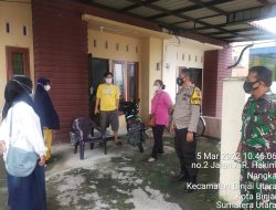 Sinergitas TNI-Polri Kawal Tracing Kapustu Kelurahan Nangka Kecamatan Binjai utara Kota Binjai.