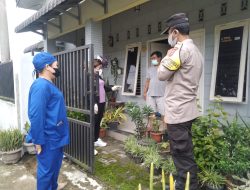 Tracing Contact Covid-19, Bhabinkamtibmas Polsek Binjai Timur Polres Binjai Dampingi Tim tracing puskesmas Tanah Tinggi