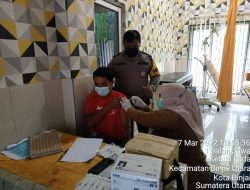 Pantau Giat Vaksin Polsek Binjai Utara Laksanakan Pengamanan