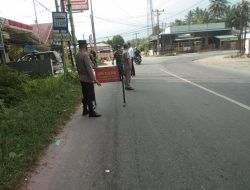 Tekan Penyebaran Covid-19, Polsek Binjai Timur dan Koramil Gelar Ops Yustisi Pagi