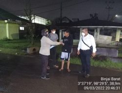 Kanit Binmas Polsek Binjai Barat IPTU FATMIATUN Pimpin Ops Yustisi Malam