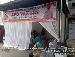 Pengamanan Giat Vaksin Polsek Binjai Utara Di BRI Cab. Binjai