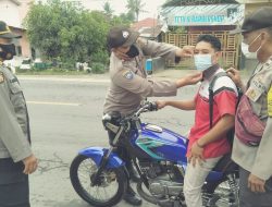 Personil Polsek Binjai melaksanakan kegiatan Operasi Yustisi Pendisiplinan Protokoler Kesehatan