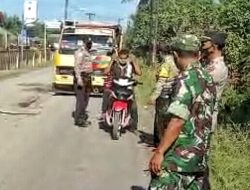 Laksanakan Razia Masker, Polsek Selesai Berikan Tindakan Bagi Pelanggar Prokes