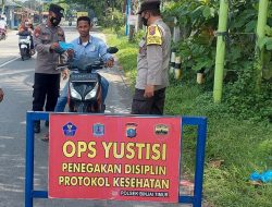 Guna Mencegah Penyebaran covid-19, Polsek Binjai Timur Gelar Operasi Yustisi Pagi