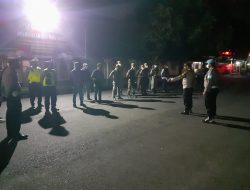 Polres Binjai dan Instansi Terkait Gelar Operasi Yustisi Malam Lakukan Razia Masker