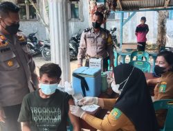 Polsek Selesai Kebut Akselerasi Vaksinasi di Wilayah Kecamatan Selesai