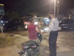Polsek Binjai Barat Gelar Yustisi Malam Tertibkan Warga Dan Imbau Prokes