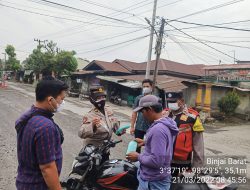 Kanit Binmas Iptu Fatmiatun Pimpin Giat Yustisi Pagi Tertibkan Warga Pakai Masker