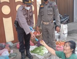 Operasi Yustisi Polsek Binjai Kota Tertibkan Warga Pedagang Kaki Lima Pakai Masker