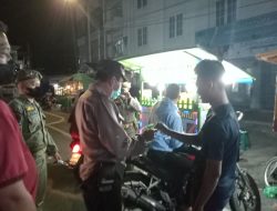 Gelar Operasi Yustisi Malam Polsek Binjai Kota Lakukan Razia Masker
