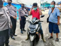 Posko Penanggulangan Covid 19 Posko Pasar Tavip Kota Binjai, Polsek Binjai Kota Ingatkan Prokes Dan Bagikan Masker
