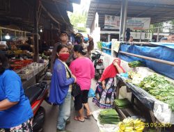 Polsek Binjai Utara Sambangi Pasar Pagi Kebun Lada Imbau Para Pedagang Patuh Prokes