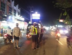 Kanit Samapta Polsek Binjai Selatan Pimpin Kegiatan Yustisi Malam Hari