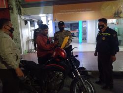 Ops Yustisi Malam Rutin Polsek Binjai Kota Imbau Warga Tertibkan Pakai Masker