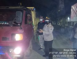 Kanit Binmas Polsek Binjai Barat Pimpin Giat Ops Yustisi Malam