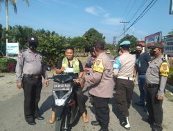 Operasi Yustisi Rutin Pagi Hari Depan Mako Polsek Selesai Polres Binjai