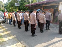 Pimpin Apel Pagi Kapolsek Binjai Timur Tekankan Disiplin Protokol Kesehatan