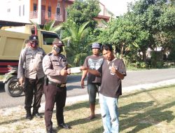 Polsek Binjai Utara Laksakan Ops Yustisi Dan Bagikan Masker