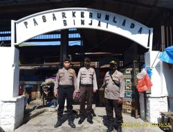 Posko Penanggulangan Covid 19 Pasar Pagi Kebun Lada Sosialisasikan 5 M dan Bagikan Masker Gratis