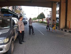 Patroli Polsek Binjai Kota Pantau Kegiatan Masyarakat Untuk Patuhi Prokes