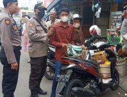 Bagikan Masker Gratis Dan Sosialisasikan 5 M Posko Penanggulangan Covid 19 Pasar Pagi Kebun Lada